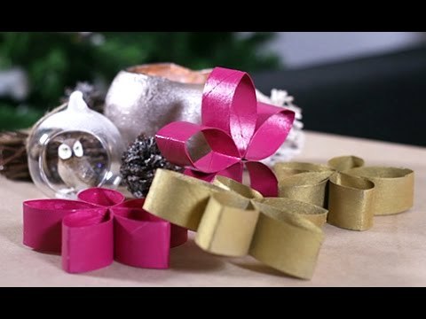 DIY Noël : Fleurs en rouleau de papier toilette