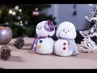 DIY Noël : Bonhomme de neige en chaussettes