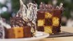 Bûche de Noël : Damier au chocolat et caramel beurre salé façon Cyril Lignac revisitée