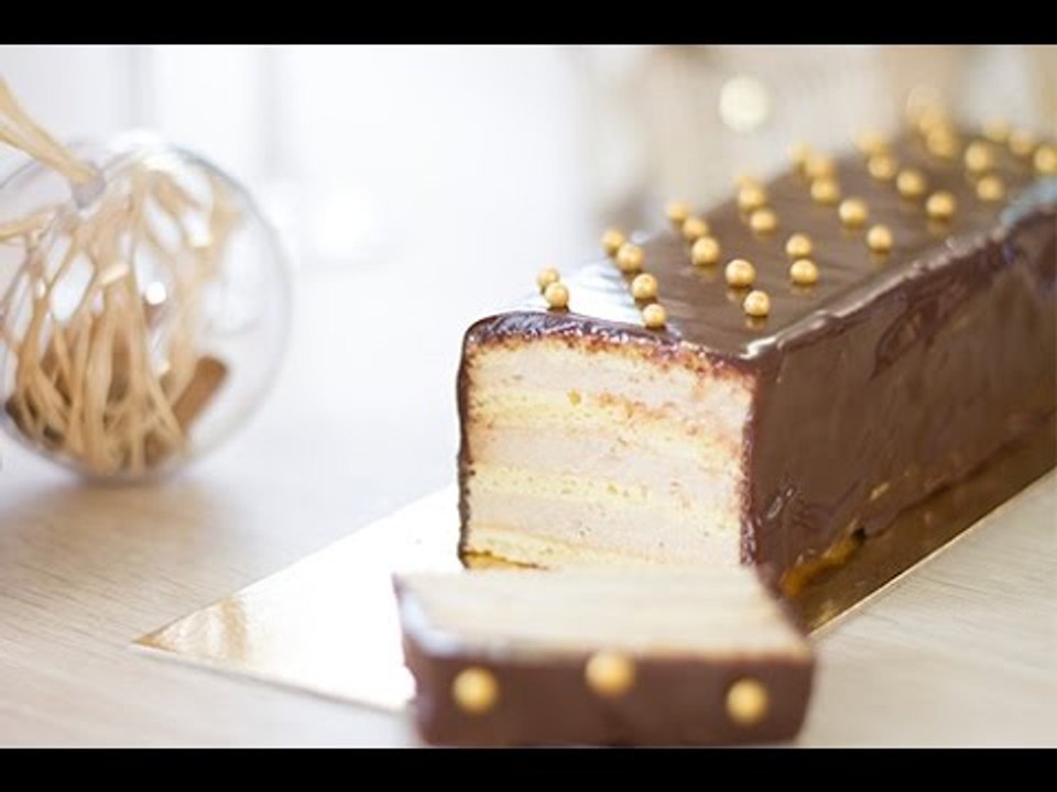 Bûche au mascarpone et à la crème de marrons - Bûche de Noël