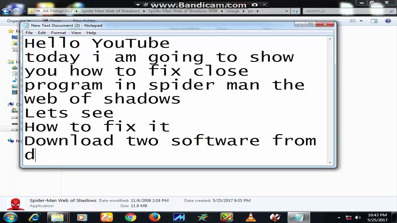 Spider man the web of shadows Stopped Working Fix 100% 2017