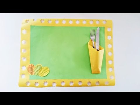 Bricolage de Pâques pour enfants. Fabriquer un set de table pour Pâques
