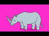 Apprends à dessiner un rhinocéros en 3 étapes !