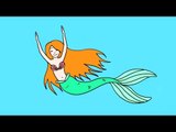 Apprendre à dessiner une sirène - How to draw a mermaid