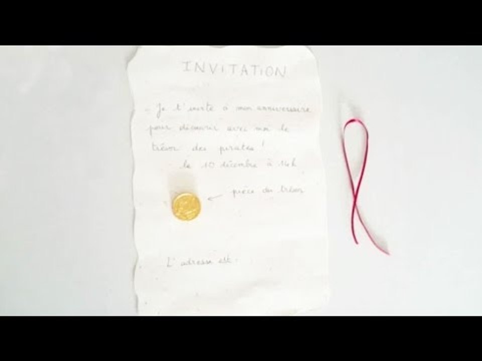 Bricolage : Invitation pour un anniversaire de Pirates