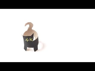 Fabriquer un chat noir en carton