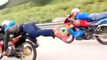 134.HIGHWAY TO HELL moped superman race - Kawasaki Ninja vs LC135 vs 125 catalyzer Yamaha