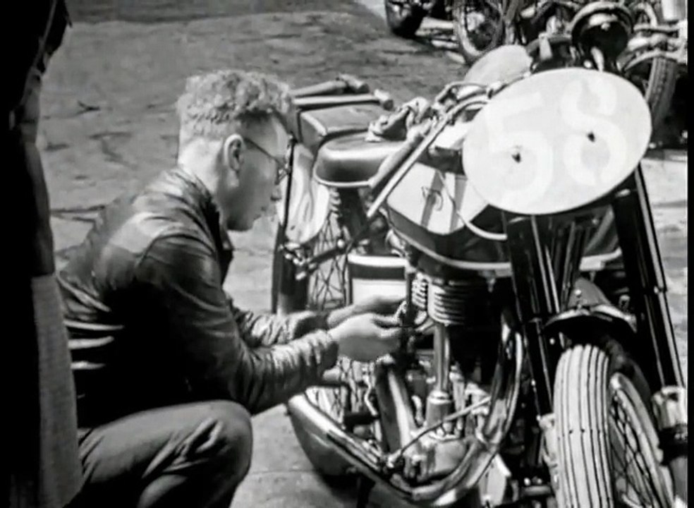 Norton prepare for the Isle of Man TT Races 1948