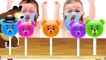 Bad Baby Crying and Learn Colors Colorful Gummy Bear Lollipop Finger Family Songs Collection