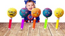 Bad Baby Crying and Baby Learn Colors Giant spider Boss baby Colorful Lollipop Finger Family Songs