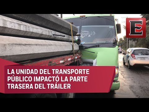 Choque en Álvaro Obregón entre trailer y microbús deja 5 heridos