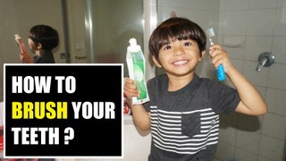 How To Brush Your Teeth for Kids Step by Step - Kid brushing his teeth