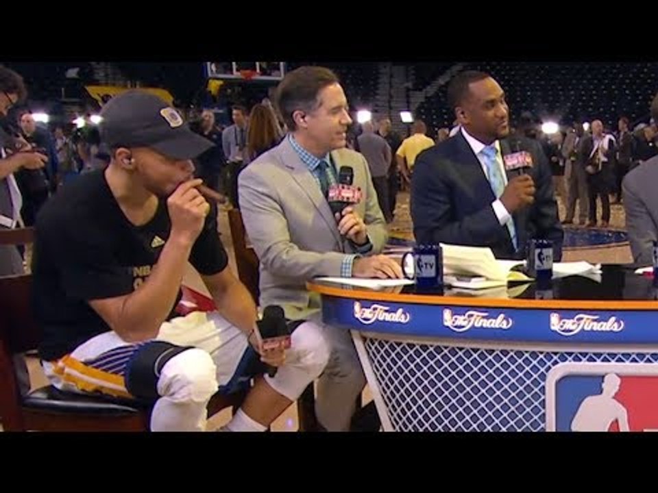 Stephen Curry Having Smoke With Klay Thompson after Winning Championship | 2017 NBA Finals