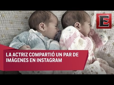 Ludwika Paleta presenta a sus mellizos