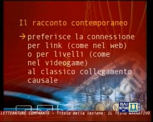 Letterature comparate - Lez 01 - Il testo narrativo