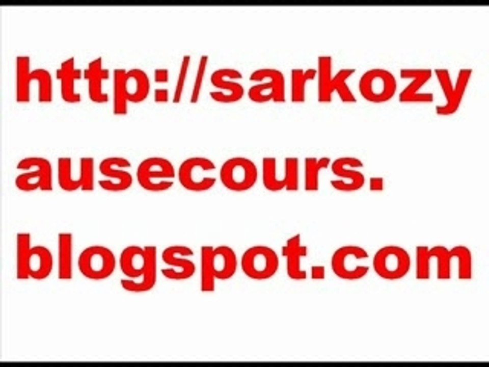 SARKOZY AU SECOURS