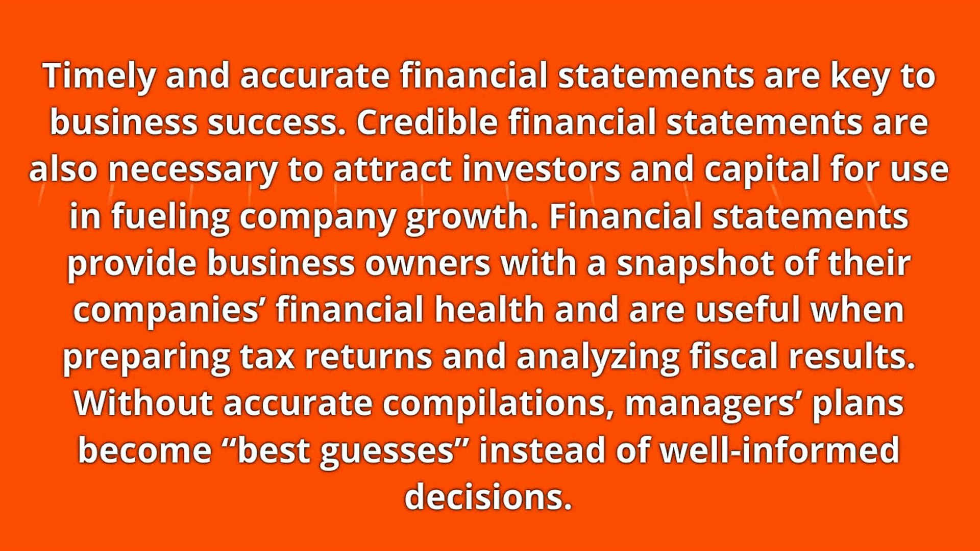 ⁣Business Owners Need Compiled Financial Statements