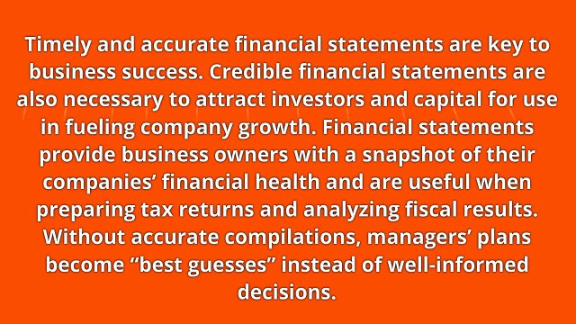 Business Owners Need Compiled Financial Statements