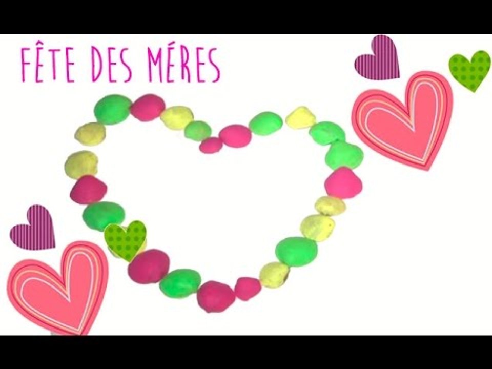 Bricolage pour la Fête des Méres. Un cœur en coquillages