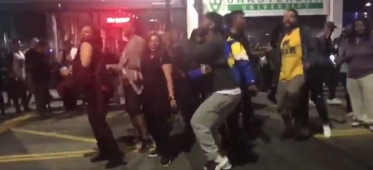 Warriors Fans Dance on Streets to Celebrate NBA Championship