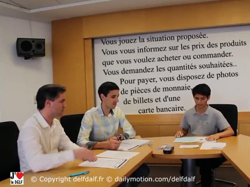 Production orale DELF A1 Tous Publics 3ème partie : dialogue simulé