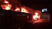 Angry South African commuters torch trains and riot at Cape Town railway station