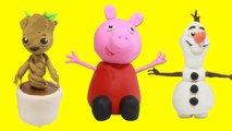 Peppa Pig  Olaf- Minions-Groot Play Doh Stop Motion- Ikid TV