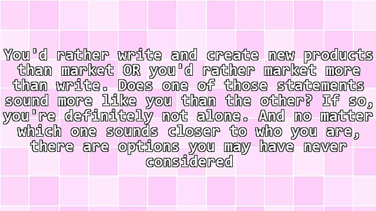 Booklet Tips - Market or Write