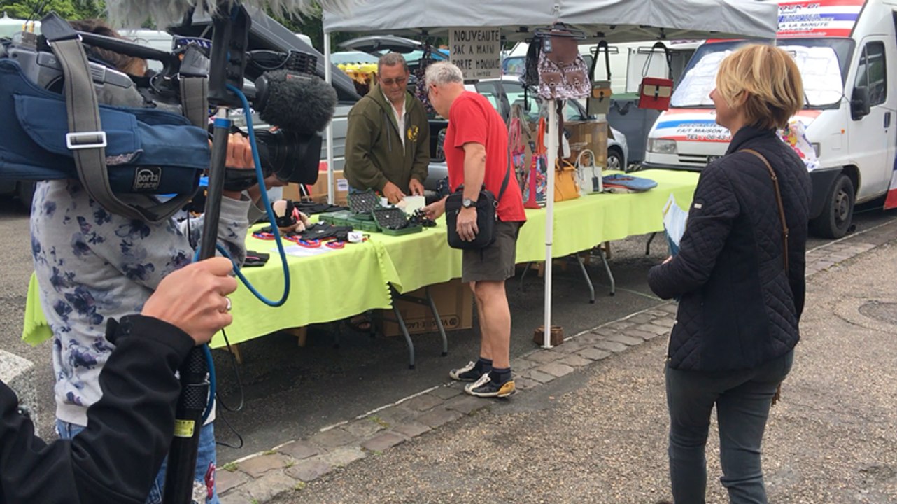 Florence Lehéricy répond à France 3 au marché de Saint-Pierre-sur-Dives