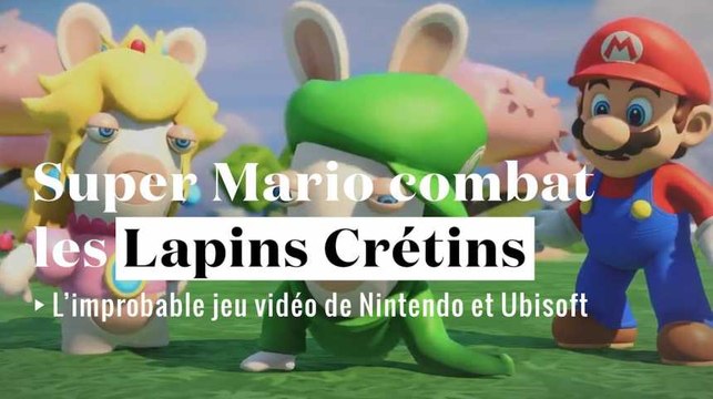 Super Mario affronte les Lapins Crétins dans un jeu vidéo