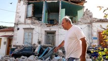 Fotoğraflarla Midilli Adası'nda Deprem Sonrası Kurtarma Çalışmaları