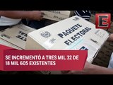 Incrementan paquetes electorales a contar en el Edomex