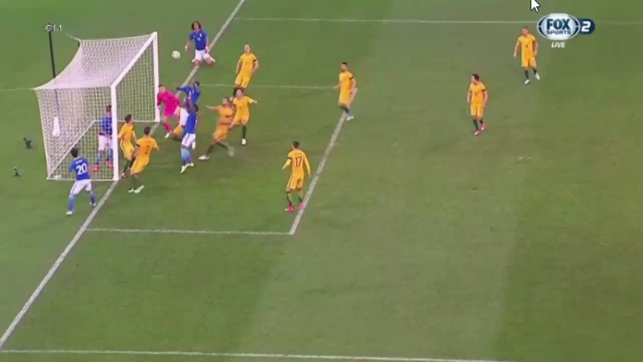 0-2 Thiago Silva Goal HD - Australia vs Brazil 13.06.2017 HD