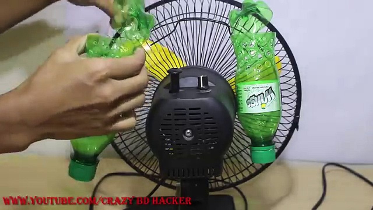 How to make air conditioner at home using Plastic Bottle - Easy life hacks