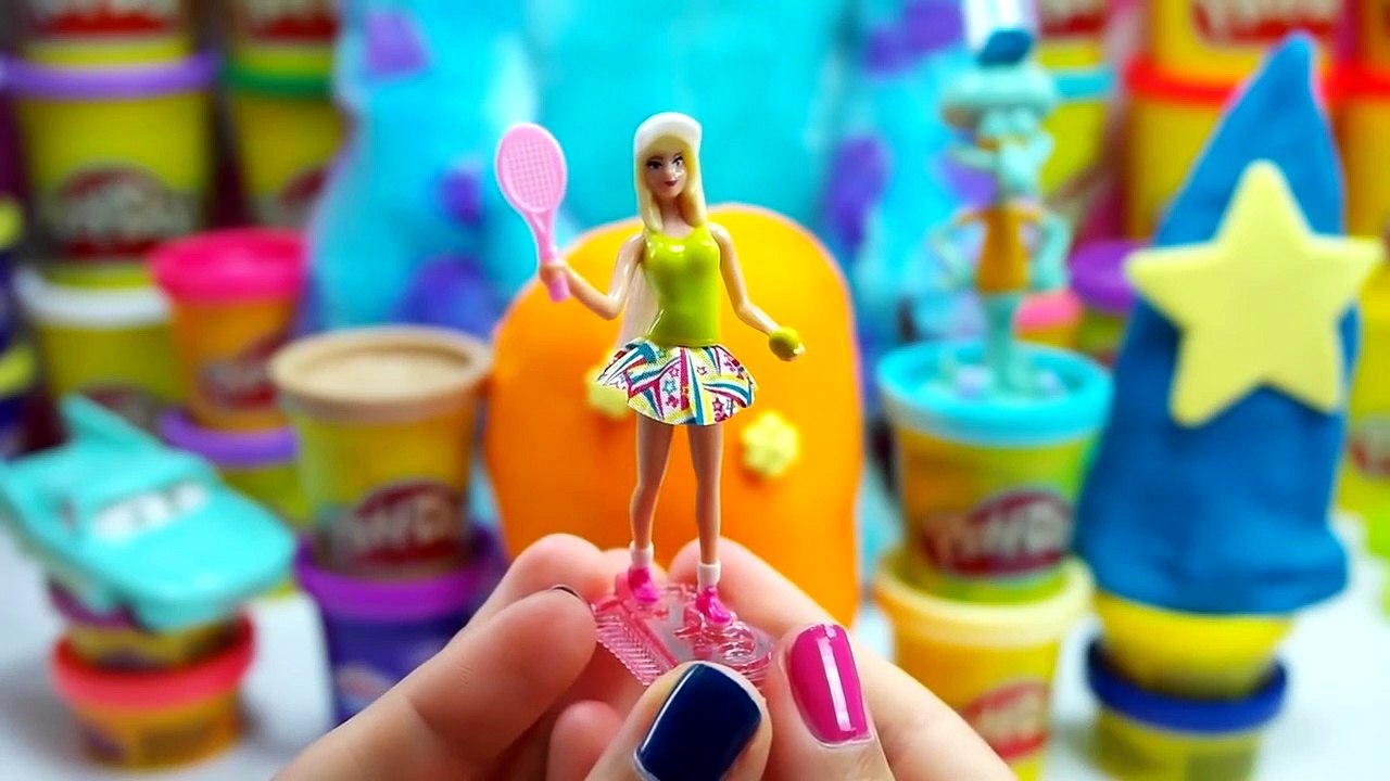 Surprise eggs Spongebob barbie Peppa Pig Surprise eggs Play Doh Cars 2 Frozen toys-KLkTQJo0pbY