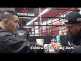 Brandon Rios and robert garcia in camp for alvarado in oxnard  - EsNews boxing