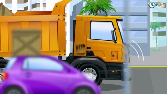 Видео для детей Самый Смелый и Большой Грузовик в Городке! Мультик про Машинки