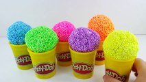 Foam Clay Surprise Eggs Play doh Learn colors Hello Kitty Spider Man Disney Cars Peppa pig Toys-p