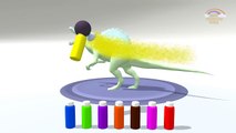 Learn Colors with Dinosaurs Spray Bottles _ Colors Bottles for Child