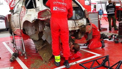 Réparation express en 30min d'une voiture de rallye explosée !
