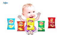 Bad Baby crying and learn colors-Colorful Chips Lays vs Superman- Finger Famil