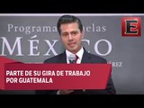 Peña Nieto visita Centro Educativo Rotario Benito Juárez en Guatemala