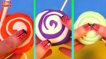 Learn Colors with Play Doh Lollipop Surprise Eggs Fo