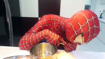 Tiny Spiderman Versus Monster Hand! Superheroes Fun Venom Joker Spiderman Muscle Action Movie Irl