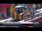 Zonguldak'ta hastane yolu trafiğe kapandı...