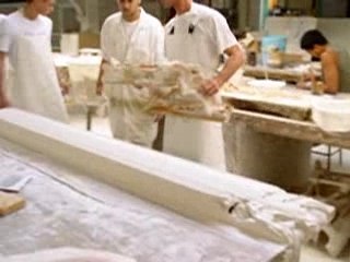 Trainage d'une corniche en staff