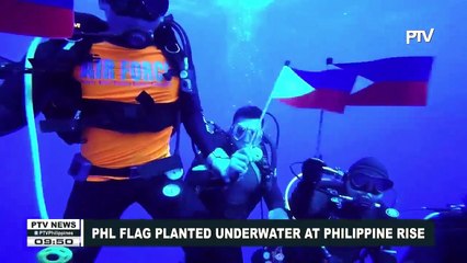 PHL flag planted underwater at Philippine Rise