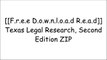 [fannZ.F.R.E.E R.E.A.D D.O.W.N.L.O.A.D] Texas Legal Research, Second Edition by Spencer L. Simons K.I.N.D.L.E