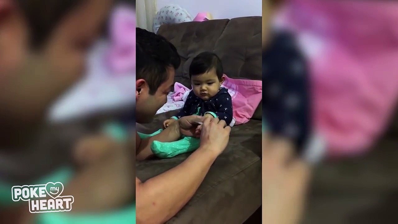 Cutest Baby Laughs And Doesn't Want Nails Trimmed!