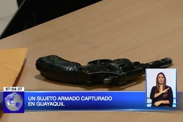 Un sujeto armado capturado en Guayaquil
